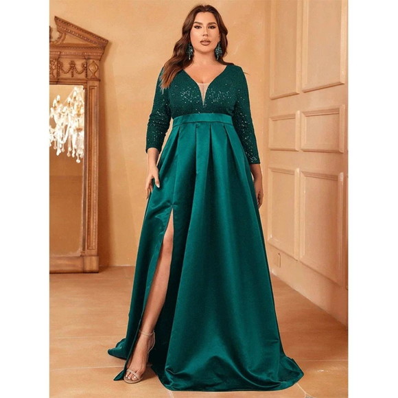 Vestido Longo Seda Cetim Renda c Paete Sob Medidas