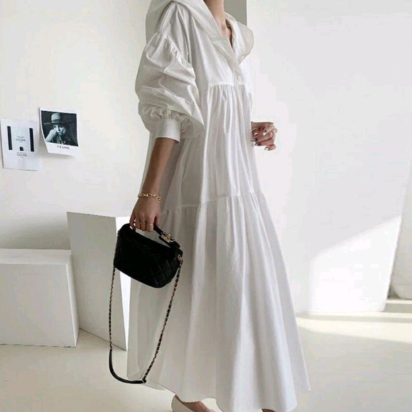 vestido longo tecido algodão especial P ao Plus