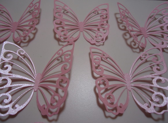 Borboleta Papel Perolado 15 cm