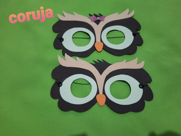 10 Capa e Mascara Bruxa + 10 Capas e 10 Máscaras Coruja - Imagem 3