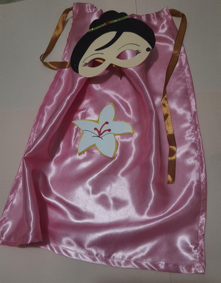 Capa e Máscara Mulan de Cetim - Imagem 3