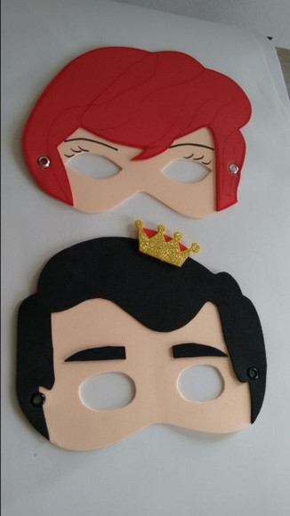 Máscaras Ariel, Linguado e Príncipe em Eva - Imagem 2