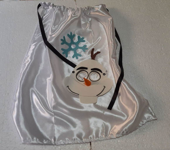Capas de Cetim e Máscaras Frozen Elsa, Anna e Olaf - Imagem 2