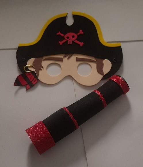 Lembrancinhas Pirata Máscara e Luneta