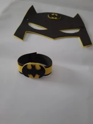 Máscara Batman e Pulseira em Eva