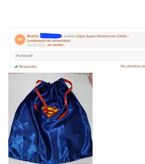 Capa Super Homem em Cetim - Imagem 3