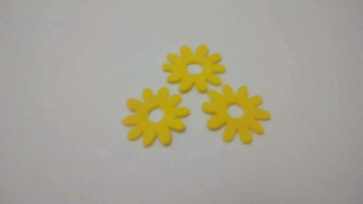 Aplique flor em eva pacote com 50 - Imagem 2