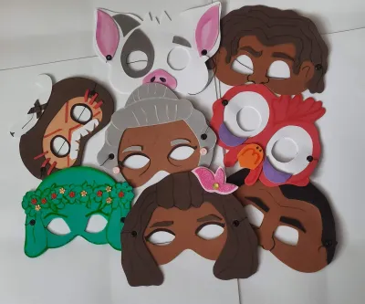 Máscaras Moana e Personagens