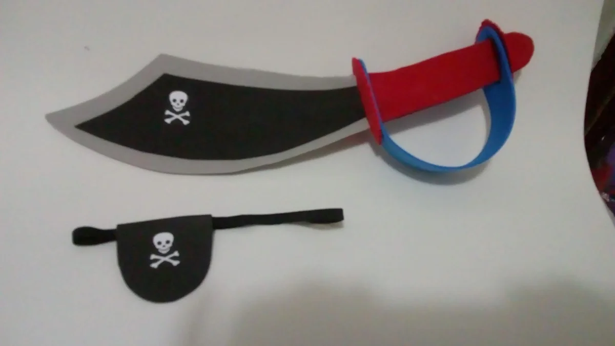 Espada Pirata + Tapa Olho Pirata - Imagem 1