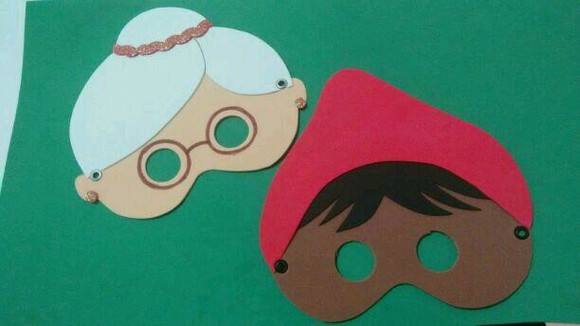 Máscaras Chapeuzinho vermelho e vovózinh - Imagem 2