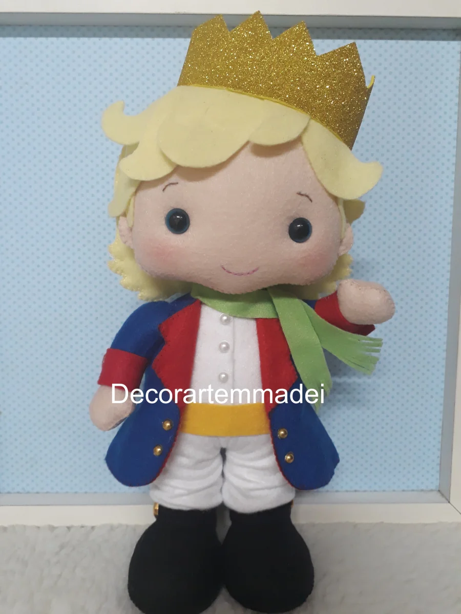 Pequeno príncipe boneco decoração feltro festas - Imagem 3