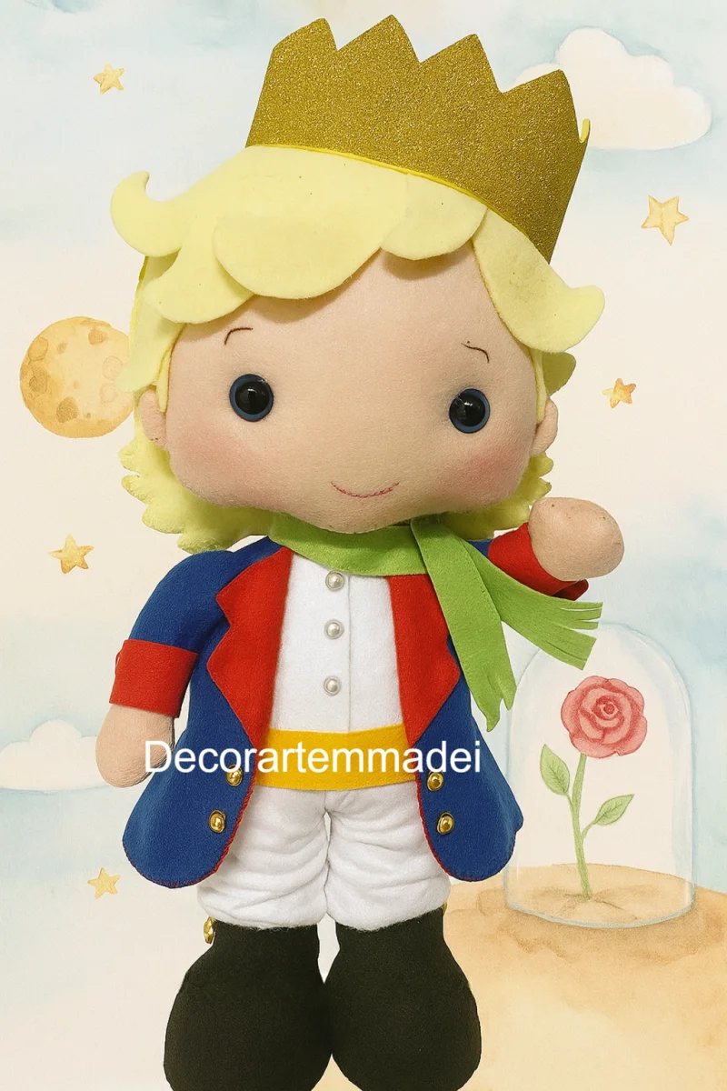 Pequeno príncipe boneco decoração feltro festas