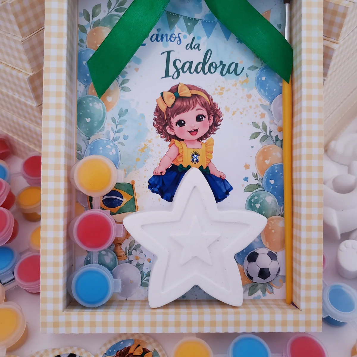 Lembrancinha aniversario Kit pintura em gesso Copa