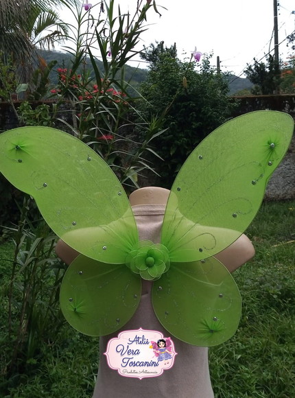 Asa de Fada Sininho Asas Duplas para Criança ( Tinker Bell )