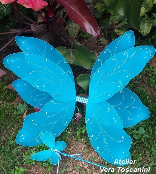 Fantasia Asa de Fada Azul (kit)