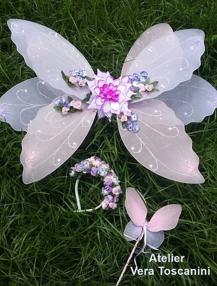 Fantasia Asa de Fada Floral (kit)