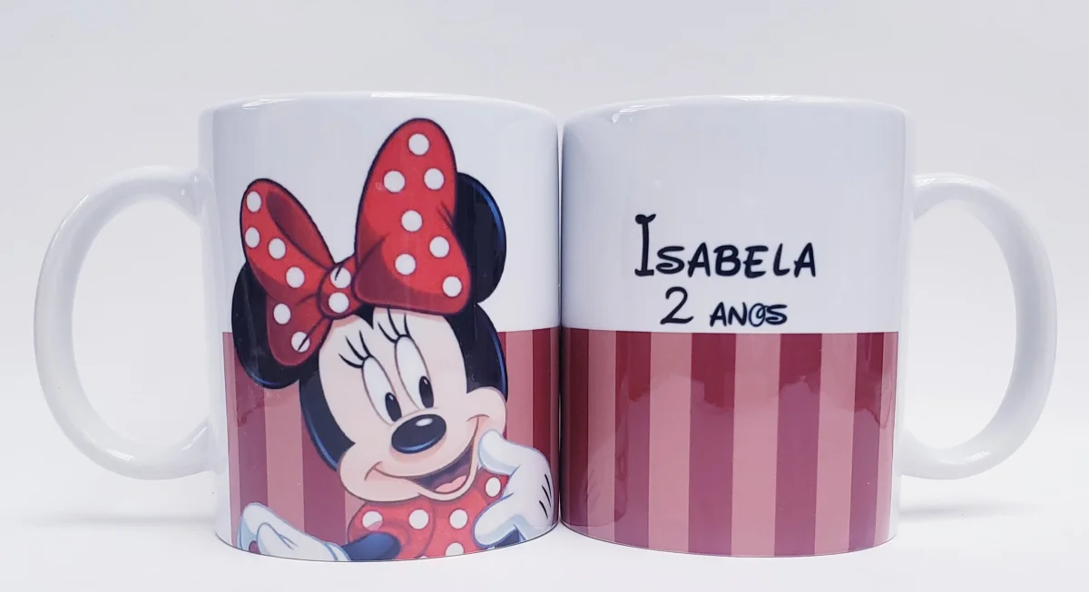 Caneca personalizada aniversario mickey minnie turma do mickey - Imagem 1