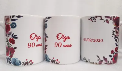 Caneca personalizada aniversario 90 anos