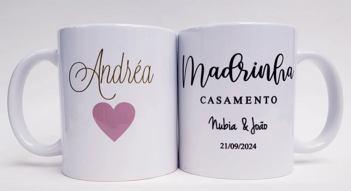 Caneca personalizada casamento padrinhos madrinhas - Imagem 1