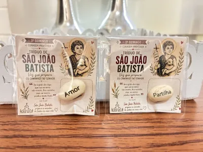 Brinde Semente Mágica Personalizada com Card eventos, cultos, igreja, casamento, maternidade