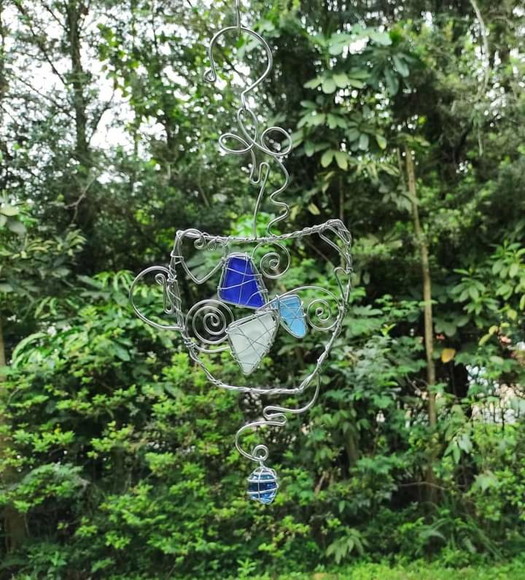 Suncatcher Cafezinho em tons de azul - Imagem 2
