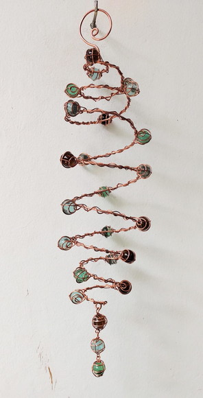 Suncatcher Espiral Dupla Em Cobre