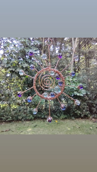 Suncatcher Segundo Sol em Cobre e Azul - Imagem 4