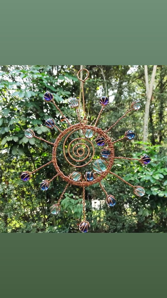 Suncatcher Segundo Sol em Cobre e Azul - Imagem 3