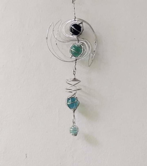 Suncatcher Sinuoso em Tons de Azul - Imagem 4