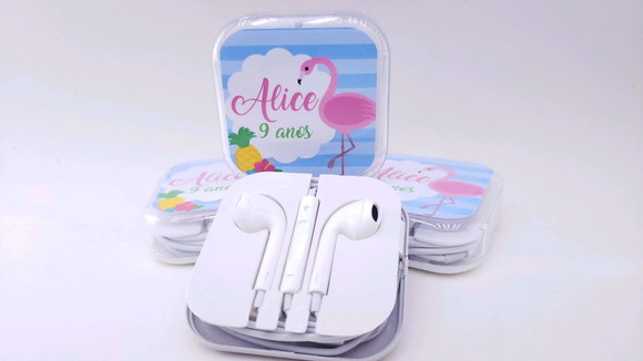 Fone de Ouvido Flamingo Verão na Caixinha