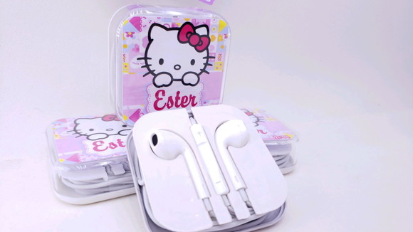 Fone de Ouvido Hello Kitty na Caixinha