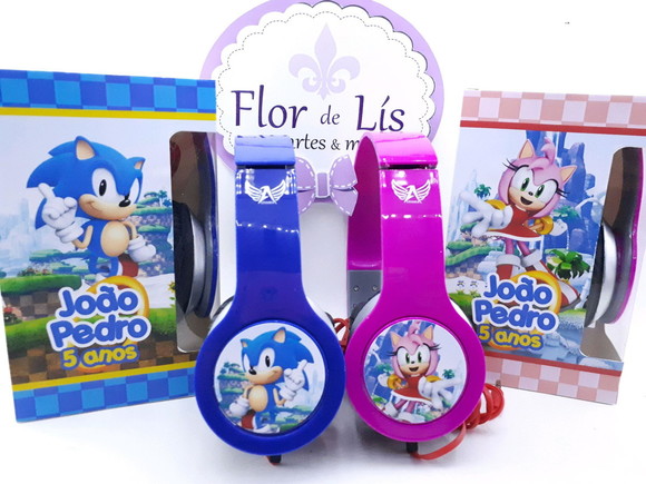 Headphone Fone de Ouvido Sonic com Caixa
