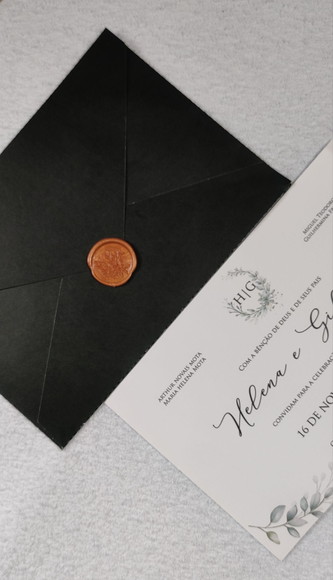 Convite de Casamento C/envelope