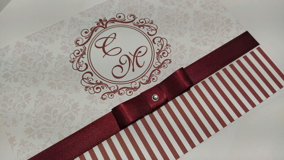Convite de Casamento marsala