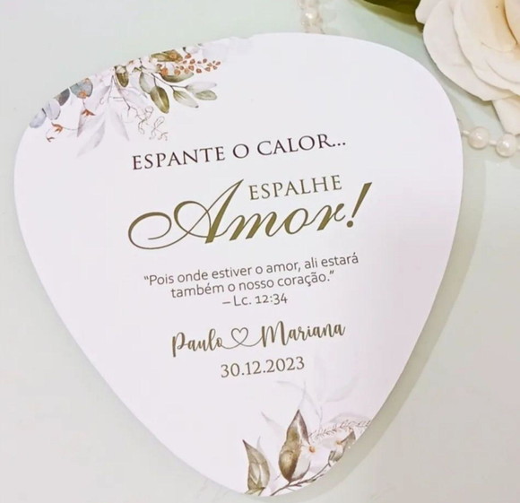 Leque de Papel Personalizado para Diversas Ocasiões