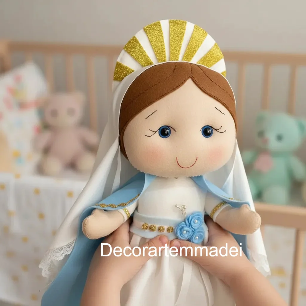Nossa Senhora boneca santinha em feltro - Imagem 2