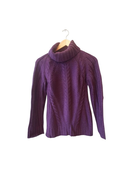Blusa Lá Tricot Mousse Gola Role Trabalhada - Imagem 3