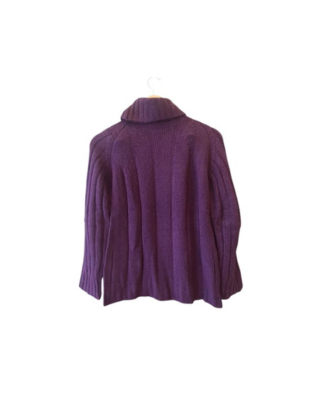 Blusa Lá Tricot Mousse Gola Role Trabalhada - Imagem 2