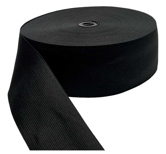 Elástico Grosso Preto Rolo ou Metro
