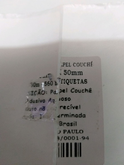 Etiqueta papel couchê
