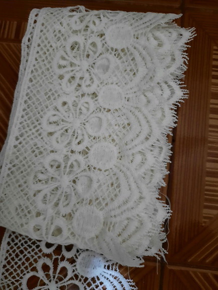 Renda Guipir Algodão Off White Branca 4 Metros