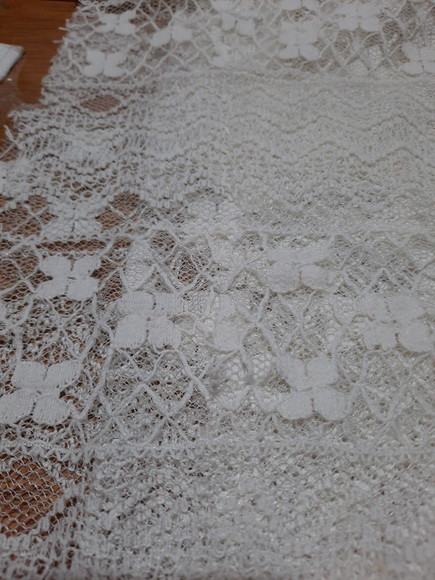 Tecido Renda Off White 2 x 1 Metro