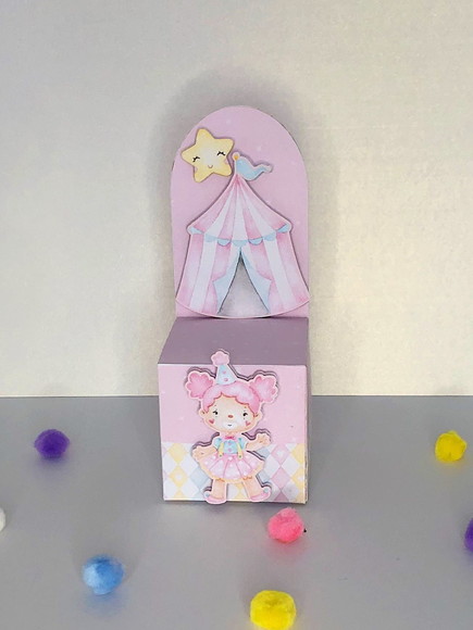 Personalizados Circo Rosa Aquarelado - Kit com 10 Unidades - Imagem 4