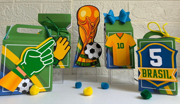 Personalizados Copa do Mundo - Kit com 20 Unidades