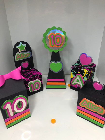 Personalizados Festa Neon - Kit com 10 Unidades