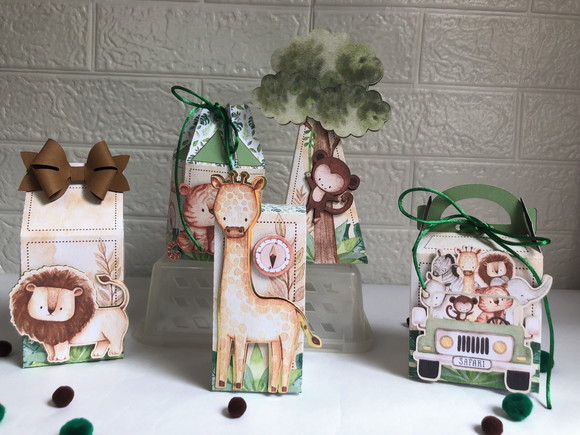 Personalizados Safari Aquarelado - Kit com 10 Unidades