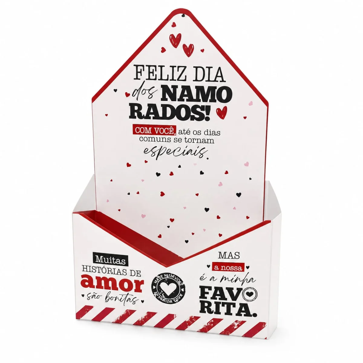 Caixa Envelope tamanho G Dia dos Namorados | Embalagem Romântica para Chocolates, Mini Espumante - Imagem 1