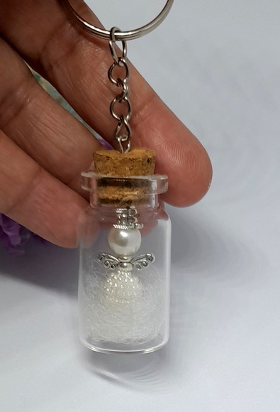 Lembrancinha Batizado Chaveiro Mini Anjinho de Pérola