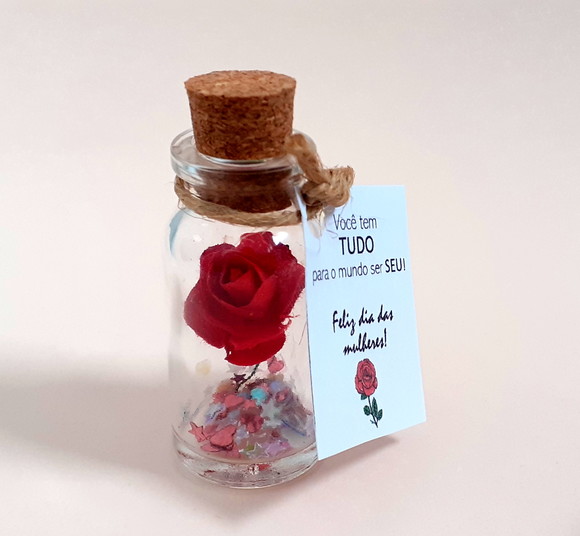 Lembrancinha Casamento Aniversário Rosa Vermelha