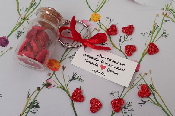 Lembrancinha Casamento Corações no Potinho